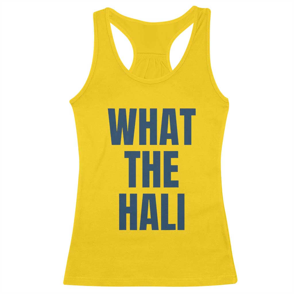 What The Hali Racerback Tank Top Indiana Hoosier Funny Basketball Overrated - Wonder Print Shop