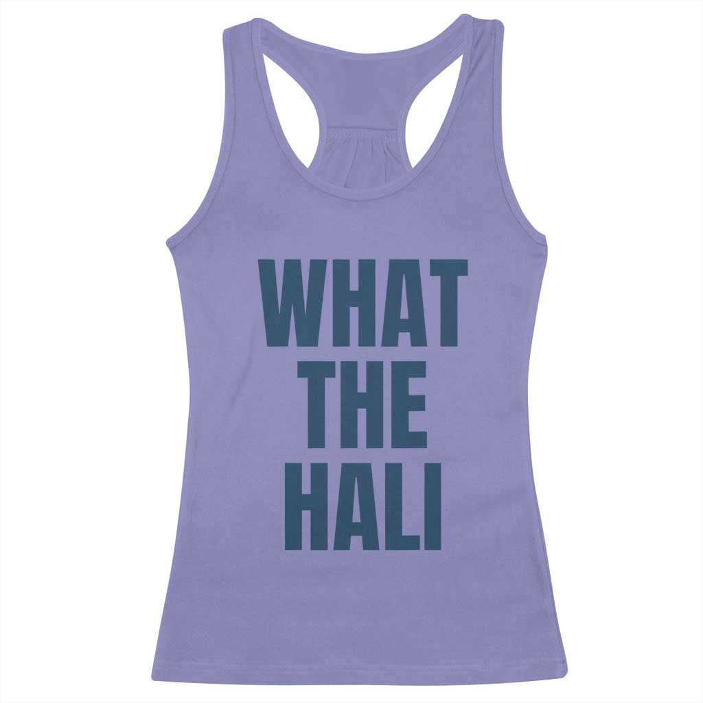 What The Hali Racerback Tank Top Indiana Hoosier Funny Basketball Overrated - Wonder Print Shop