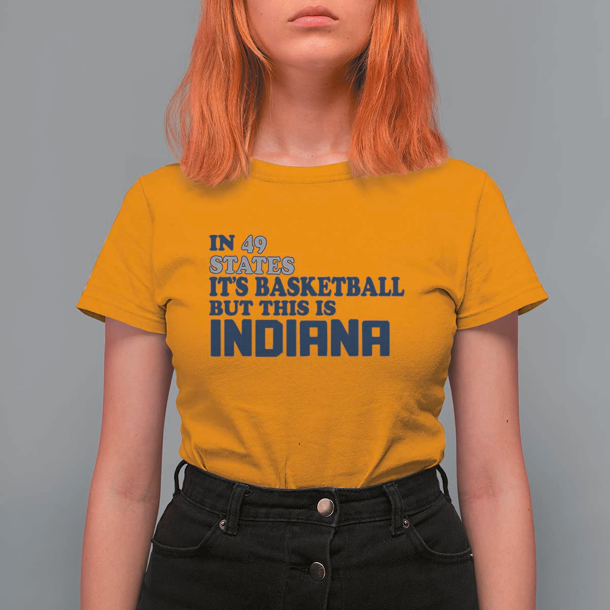 But This Is Indiana T Shirt For Women In 49 States Its Basketball Hoosier Pride TS02