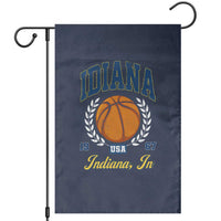 Vintage Indiana Basketball Graphic Garden Flag Retro 1967 Sports Indianapolis IN Fan