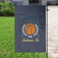 Vintage Indiana Basketball Graphic Garden Flag Retro 1967 Sports Indianapolis IN Fan