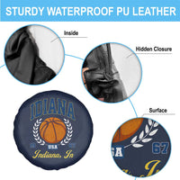 Vintage Indiana Basketball Graphic Spare Tire Cover Retro 1967 Sports Indianapolis IN Fan