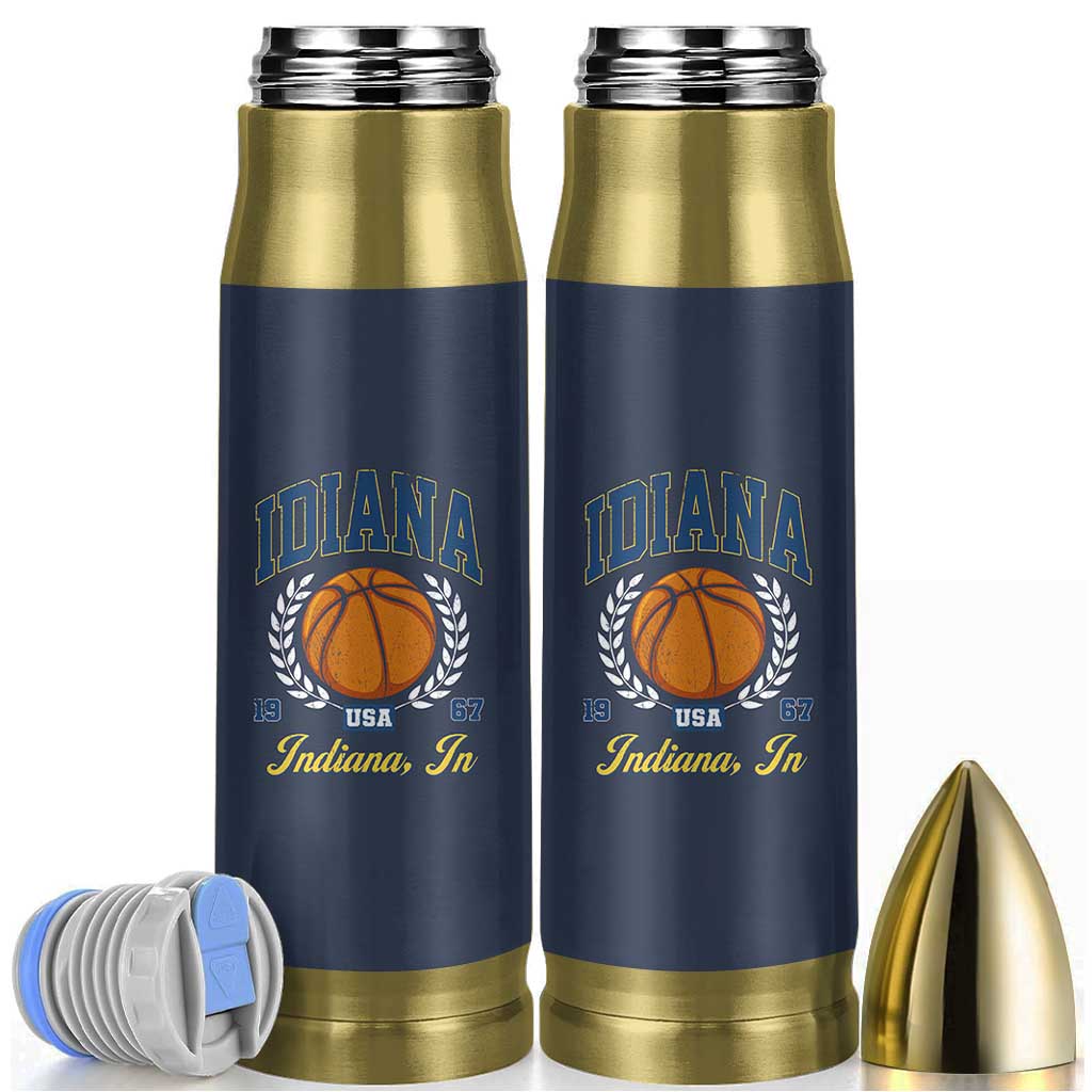 Vintage Indiana Basketball Graphic Bullet Tumbler Retro 1967 Sports Indianapolis IN Fan