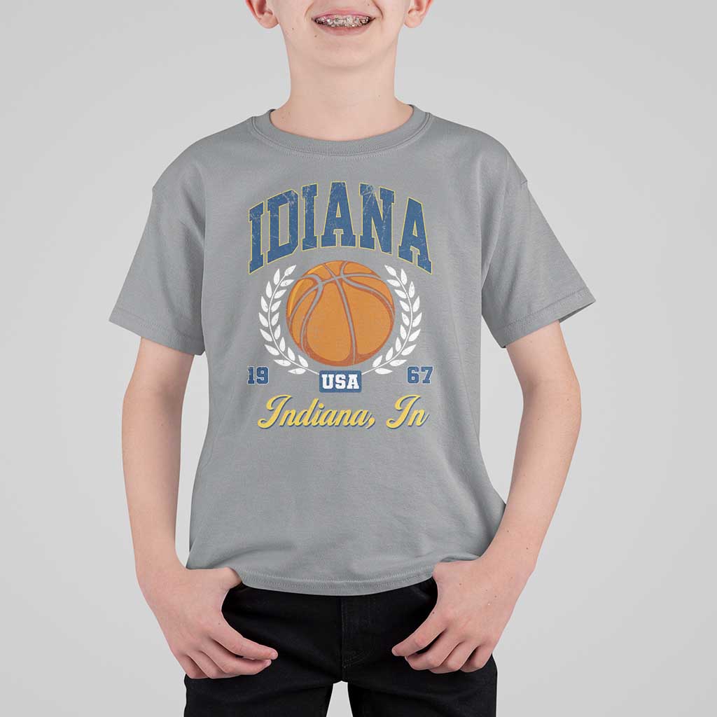 Vintage Indiana Basketball Graphic T Shirt For Kid Retro 1967 Sports Indianapolis IN Fan