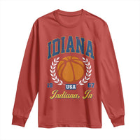 Vintage Indiana Basketball Graphic Long Sleeve Shirt Retro 1967 Sports Indianapolis IN Fan