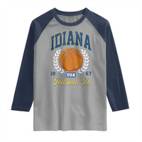 Vintage Indiana Basketball Graphic Raglan Shirt Retro 1967 Sports Indianapolis IN Fan