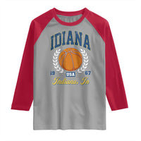 Vintage Indiana Basketball Graphic Raglan Shirt Retro 1967 Sports Indianapolis IN Fan
