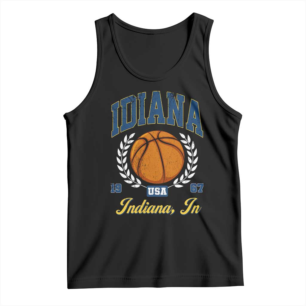 Vintage Indiana Basketball Graphic Tank Top Retro 1967 Sports Indianapolis IN Fan