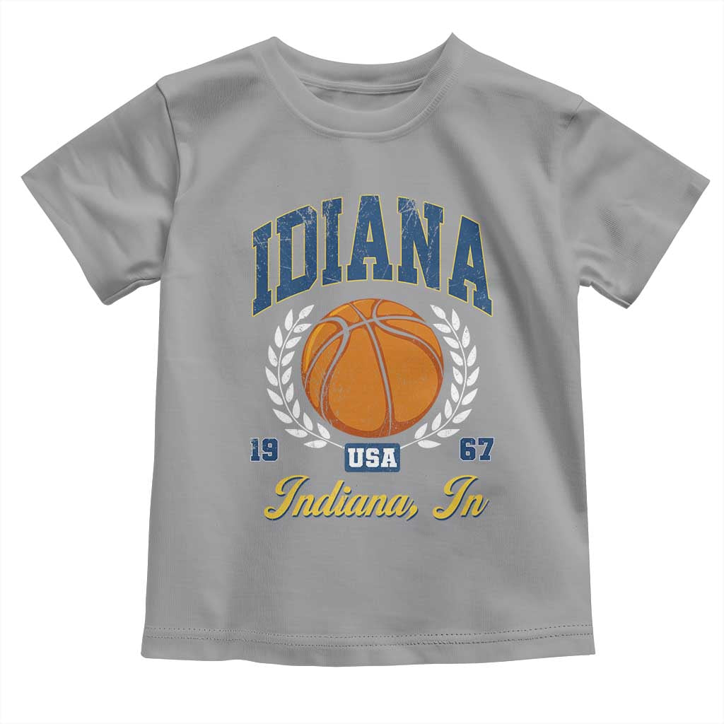 Vintage Indiana Basketball Graphic Toddler T Shirt Retro 1967 Sports Indianapolis IN Fan
