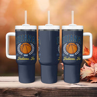 Vintage Indiana Basketball Graphic Tumbler With Handle Retro 1967 Sports Indianapolis IN Fan