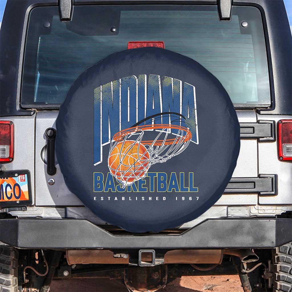 Indiana Basketball Throwback Spare Tire Cover Retro Hoop Graphic for IN Fans Since 1967
