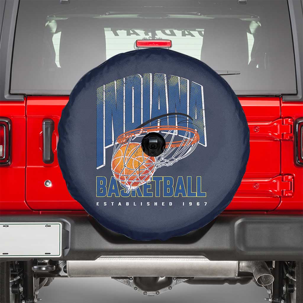 Indiana Basketball Throwback Spare Tire Cover Retro Hoop Graphic for IN Fans Since 1967