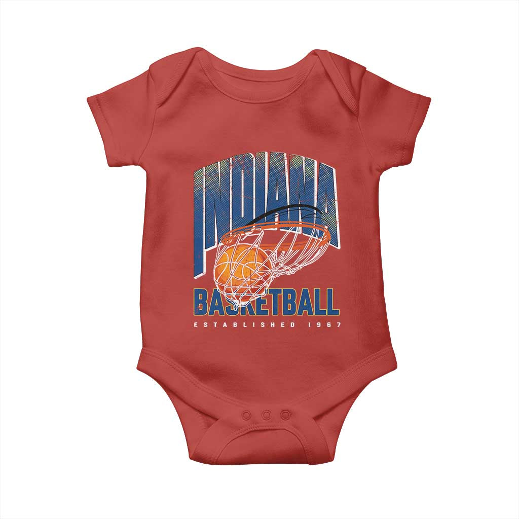 Indiana Basketball Throwback Baby Onesie Retro Hoop Graphic for IN Fans Since 1967