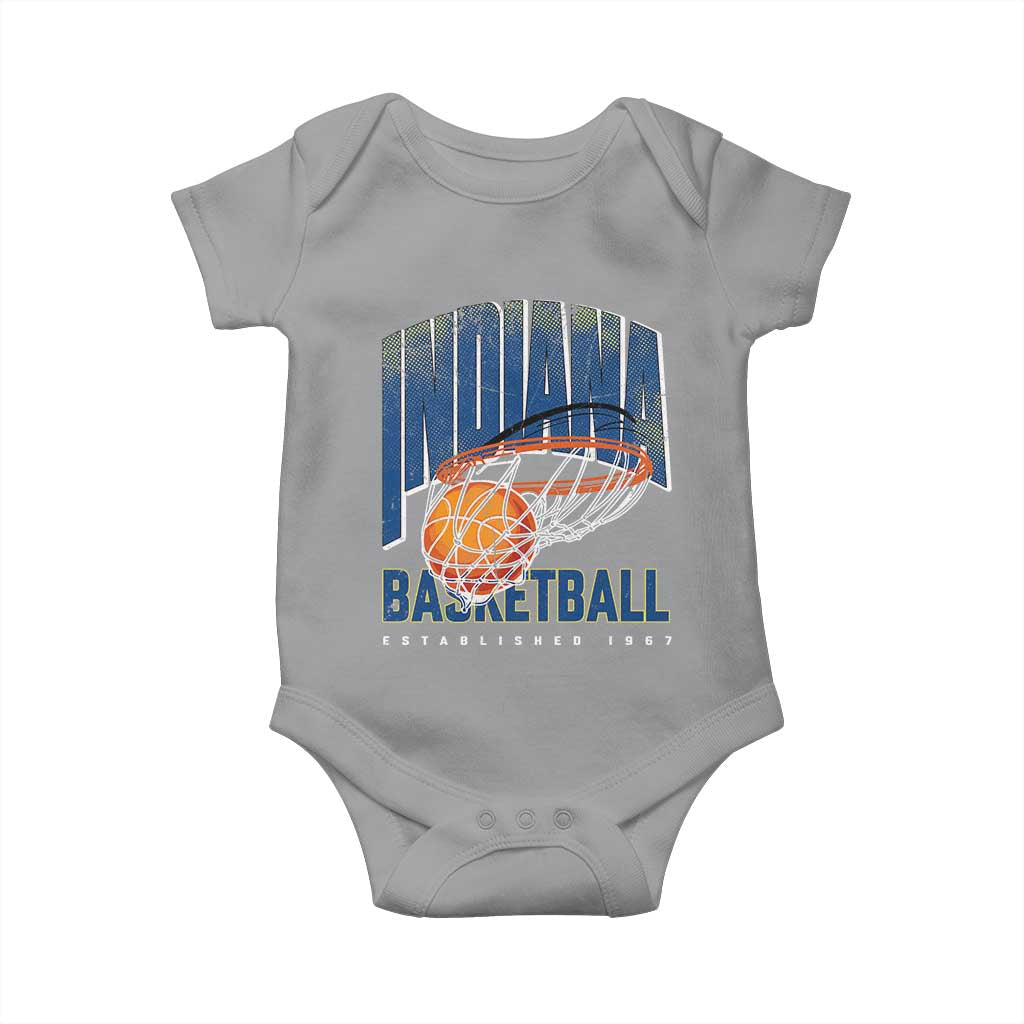 Indiana Basketball Throwback Baby Onesie Retro Hoop Graphic for IN Fans Since 1967