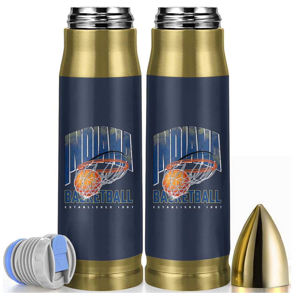 Indiana Basketball Throwback Bullet Tumbler Retro Hoop Graphic for IN Fans Since 1967