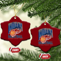 Indiana Basketball Throwback Ceramic Ornament Retro Hoop Graphic for IN Fans Since 1967