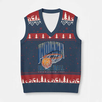 Indiana Basketball Throwback V-Neck Knit Sweater Vest Retro Hoop Graphic for IN Fans Since 1967