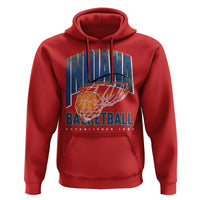 Indiana Basketball Throwback Hoodie Retro Hoop Graphic for IN Fans Since 1967