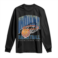 Indiana Basketball Throwback Long Sleeve Shirt Retro Hoop Graphic for IN Fans Since 1967