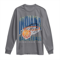 Indiana Basketball Throwback Long Sleeve Shirt Retro Hoop Graphic for IN Fans Since 1967