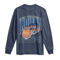 Indiana Basketball Throwback Long Sleeve Shirt Retro Hoop Graphic for IN Fans Since 1967
