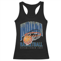 Indiana Basketball Throwback Racerback Tank Top Retro Hoop Graphic for IN Fans Since 1967
