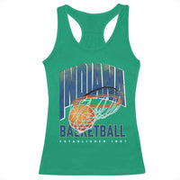 Indiana Basketball Throwback Racerback Tank Top Retro Hoop Graphic for IN Fans Since 1967