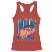 Indiana Basketball Throwback Racerback Tank Top Retro Hoop Graphic for IN Fans Since 1967