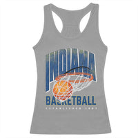 Indiana Basketball Throwback Racerback Tank Top Retro Hoop Graphic for IN Fans Since 1967
