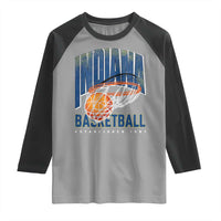 Indiana Basketball Throwback Raglan Shirt Retro Hoop Graphic for IN Fans Since 1967