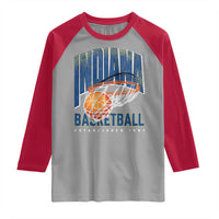Indiana Basketball Throwback Raglan Shirt Retro Hoop Graphic for IN Fans Since 1967
