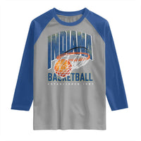 Indiana Basketball Throwback Raglan Shirt Retro Hoop Graphic for IN Fans Since 1967