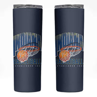 Indiana Basketball Throwback Skinny Tumbler Retro Hoop Graphic for IN Fans Since 1967