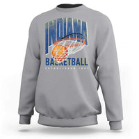 Indiana Basketball Throwback Sweatshirt Retro Hoop Graphic for IN Fans Since 1967