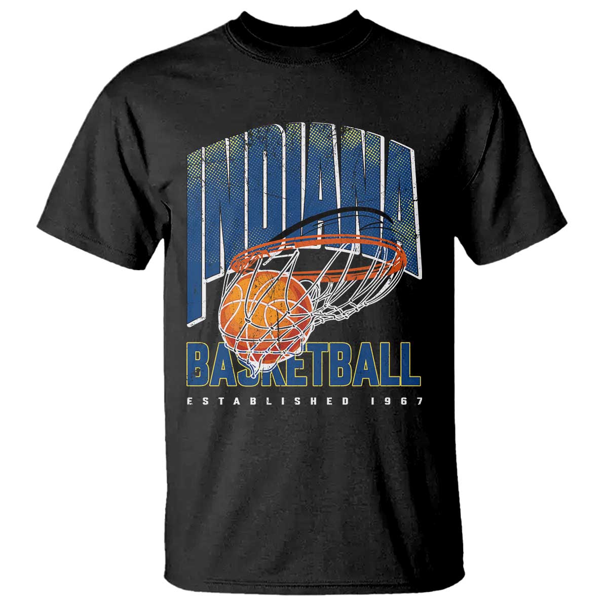 Indiana Basketball Throwback T Shirt Retro Hoop Graphic for IN Fans Since 1967