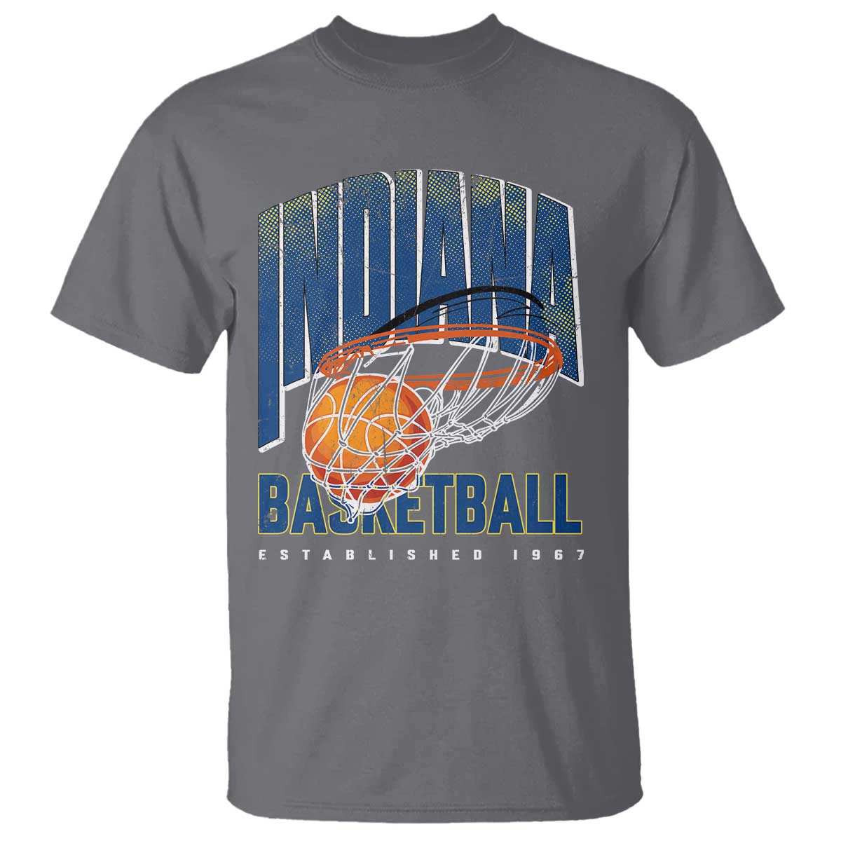 Indiana Basketball Throwback T Shirt Retro Hoop Graphic for IN Fans Since 1967