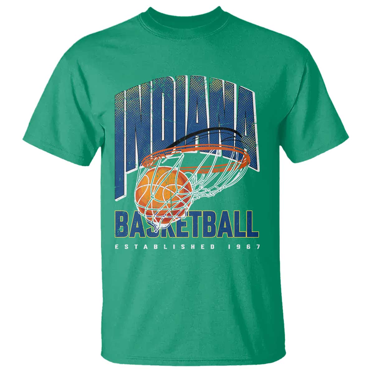 Indiana Basketball Throwback T Shirt Retro Hoop Graphic for IN Fans Since 1967