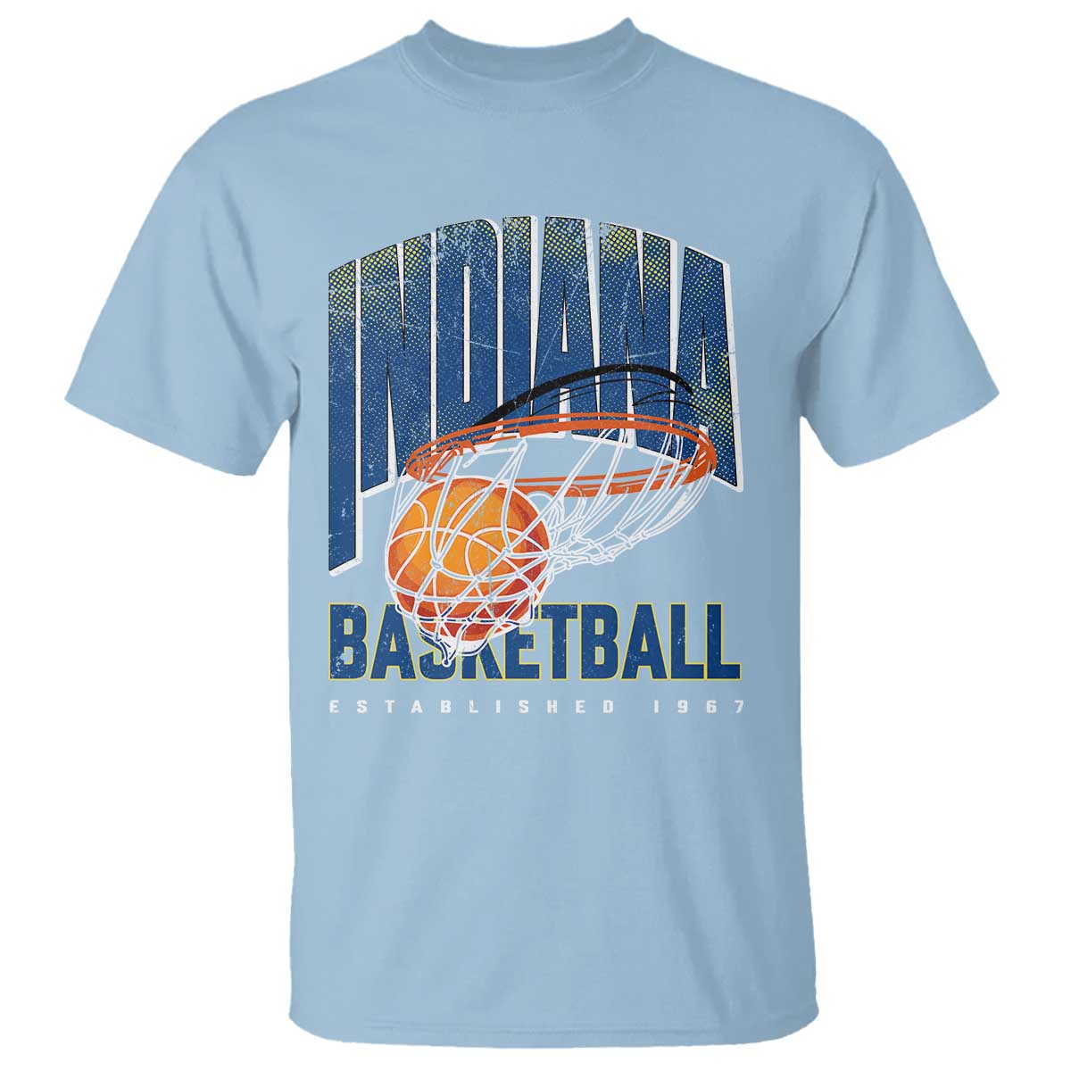 Indiana Basketball Throwback T Shirt Retro Hoop Graphic for IN Fans Since 1967