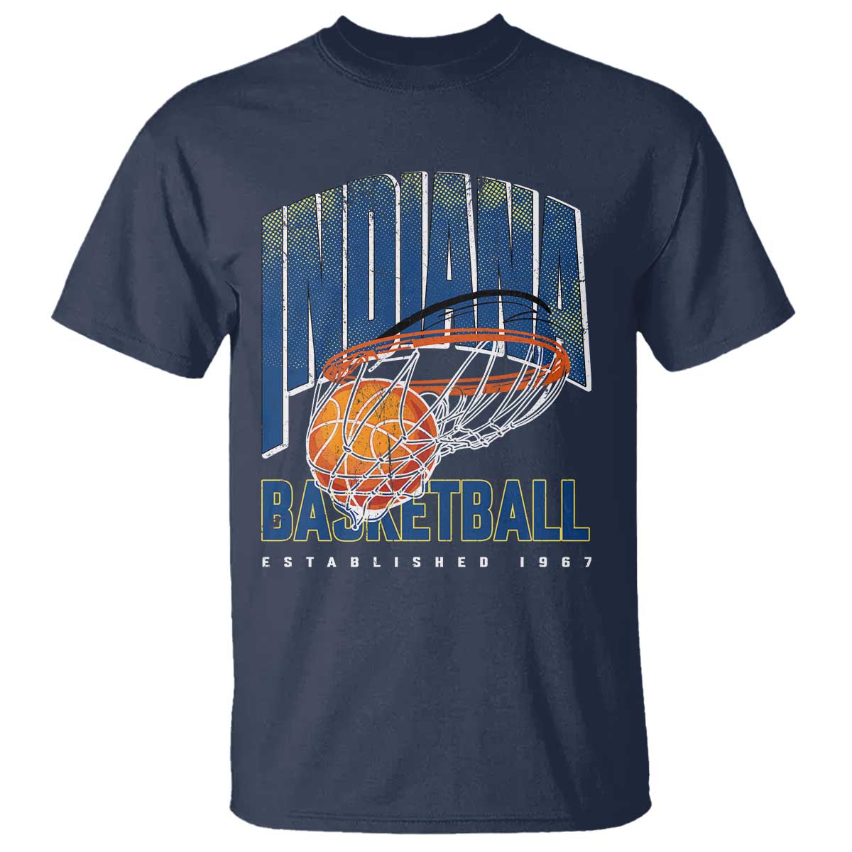 Indiana Basketball Throwback T Shirt Retro Hoop Graphic for IN Fans Since 1967