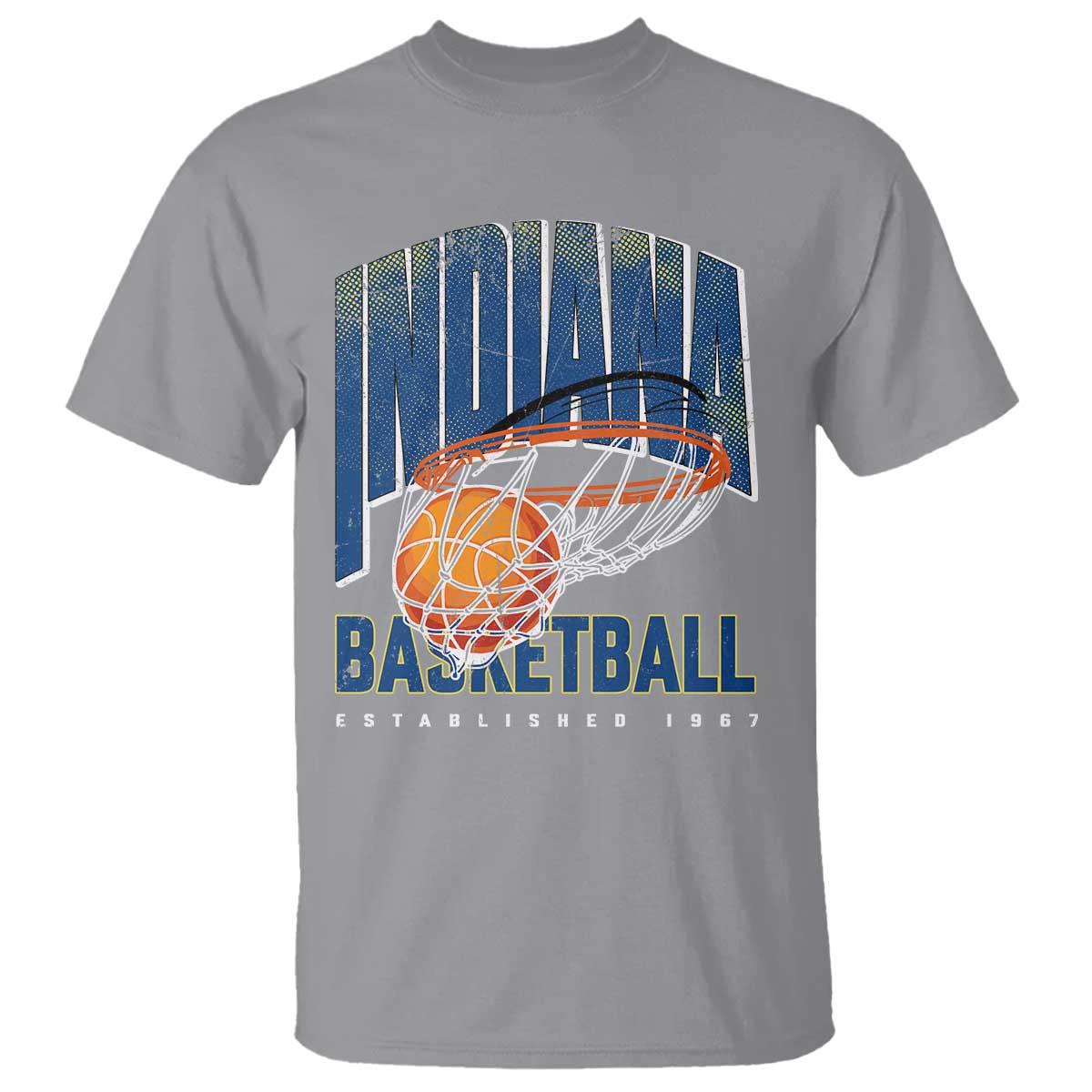 Indiana Basketball Throwback T Shirt Retro Hoop Graphic for IN Fans Since 1967