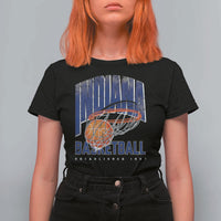 Indiana Basketball Throwback T Shirt For Women Retro Hoop Graphic for IN Fans Since 1967