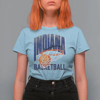 Indiana Basketball Throwback T Shirt For Women Retro Hoop Graphic for IN Fans Since 1967