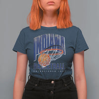 Indiana Basketball Throwback T Shirt For Women Retro Hoop Graphic for IN Fans Since 1967