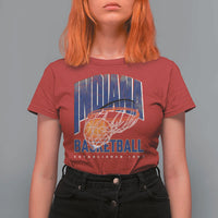 Indiana Basketball Throwback T Shirt For Women Retro Hoop Graphic for IN Fans Since 1967