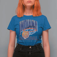 Indiana Basketball Throwback T Shirt For Women Retro Hoop Graphic for IN Fans Since 1967