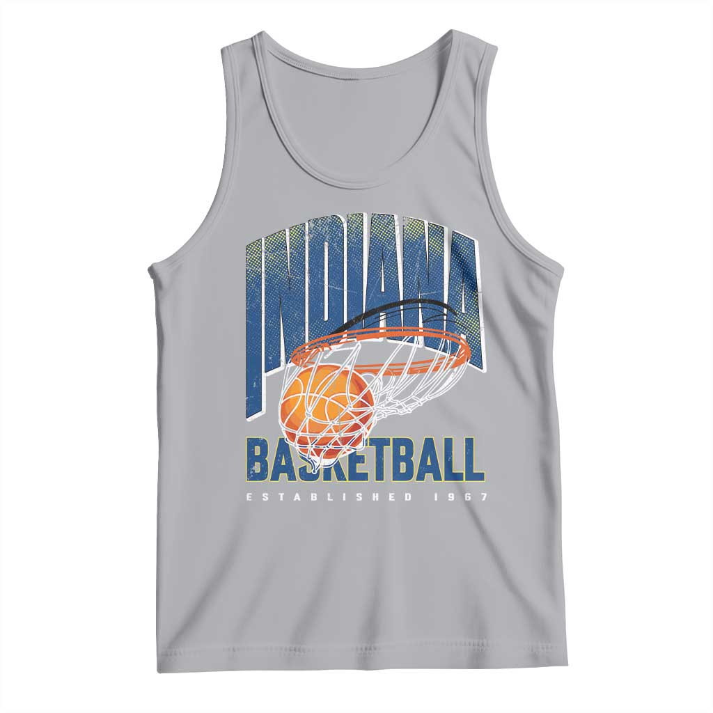 Indiana Basketball Throwback Tank Top Retro Hoop Graphic for IN Fans Since 1967