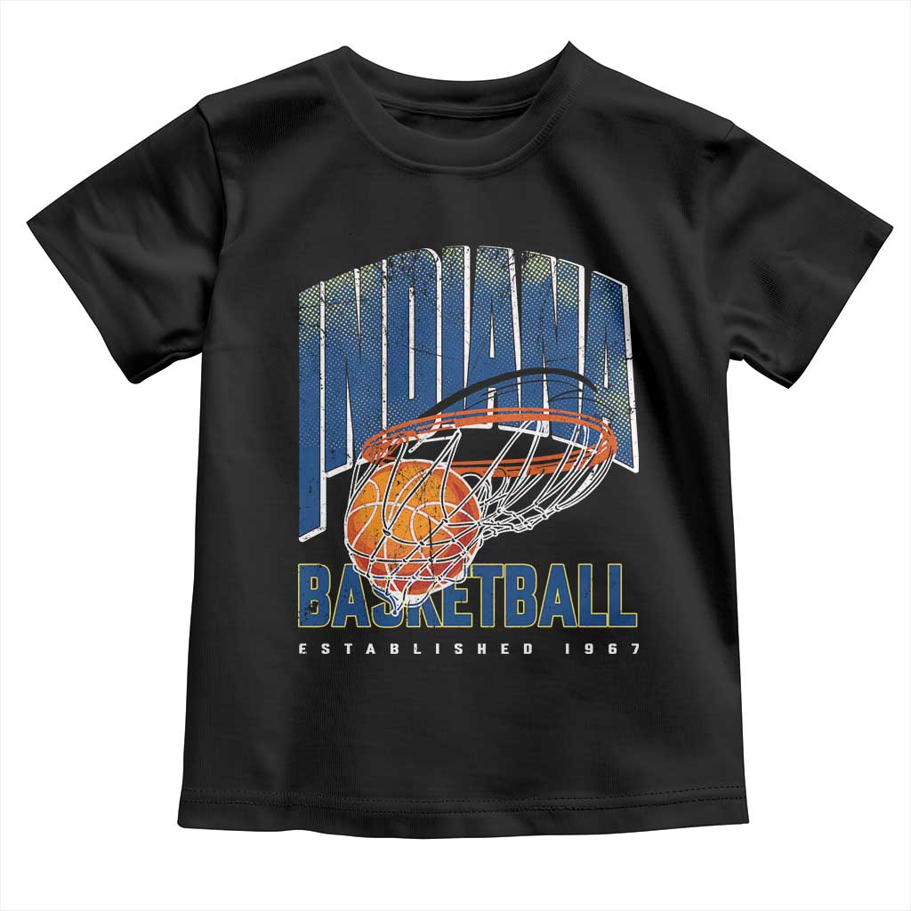 Indiana Basketball Throwback Toddler T Shirt Retro Hoop Graphic for IN Fans Since 1967
