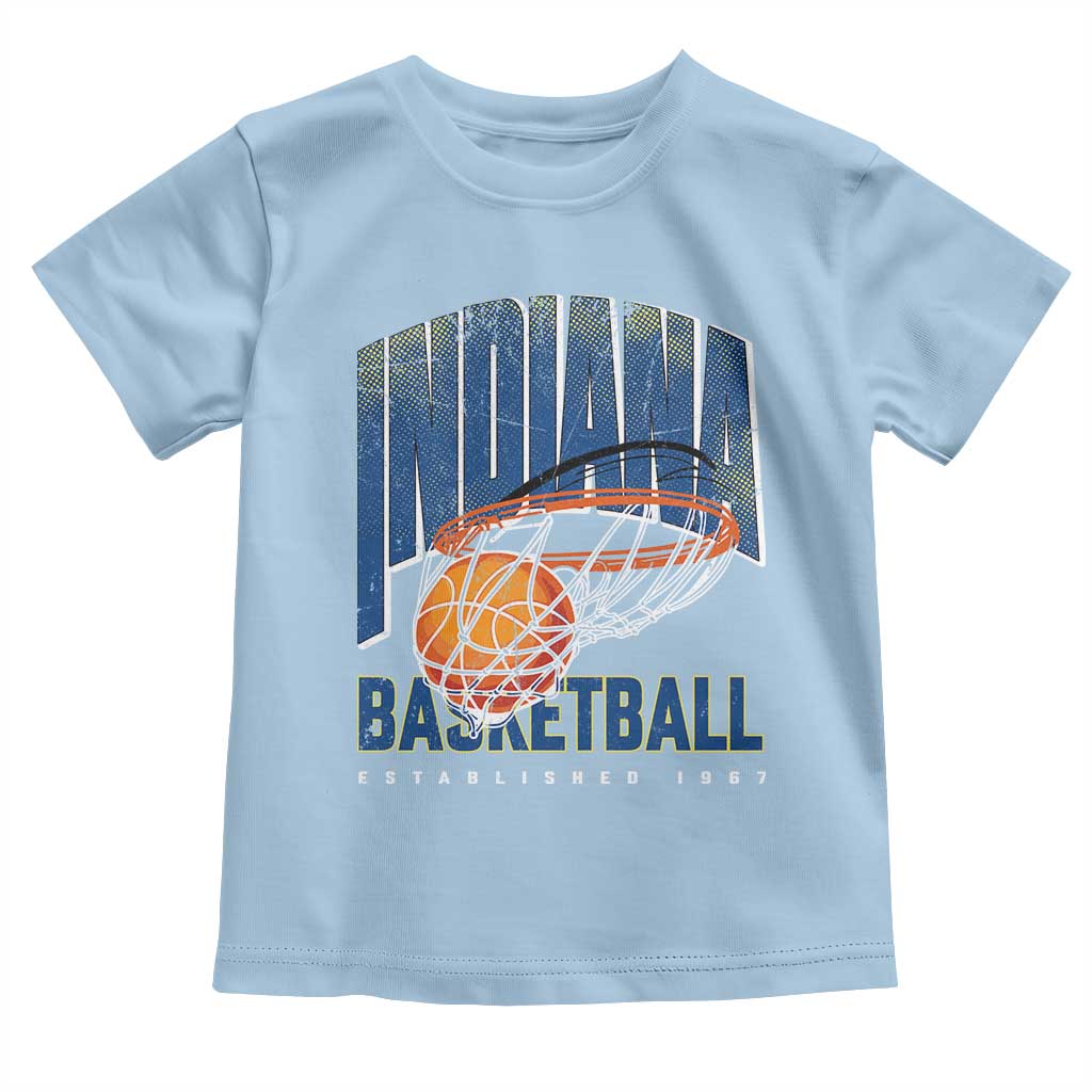Indiana Basketball Throwback Toddler T Shirt Retro Hoop Graphic for IN Fans Since 1967
