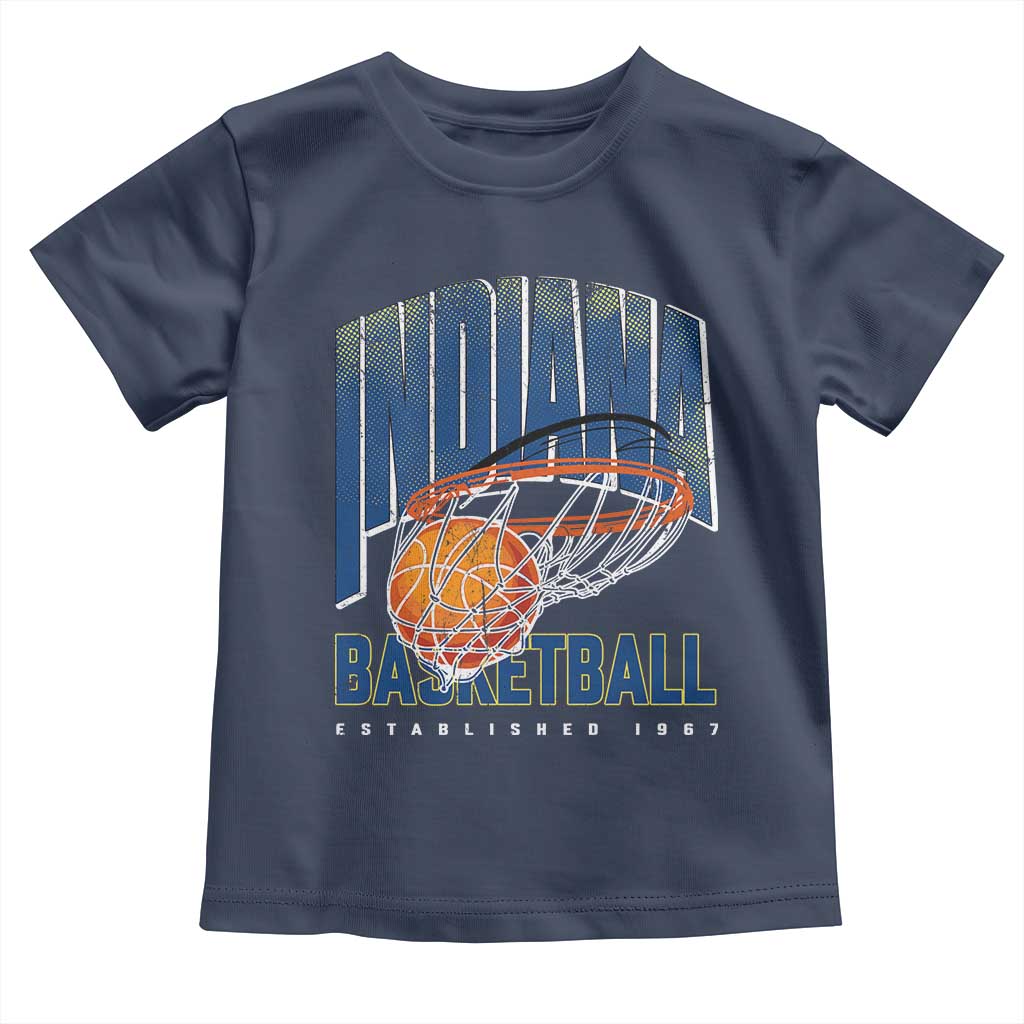Indiana Basketball Throwback Toddler T Shirt Retro Hoop Graphic for IN Fans Since 1967