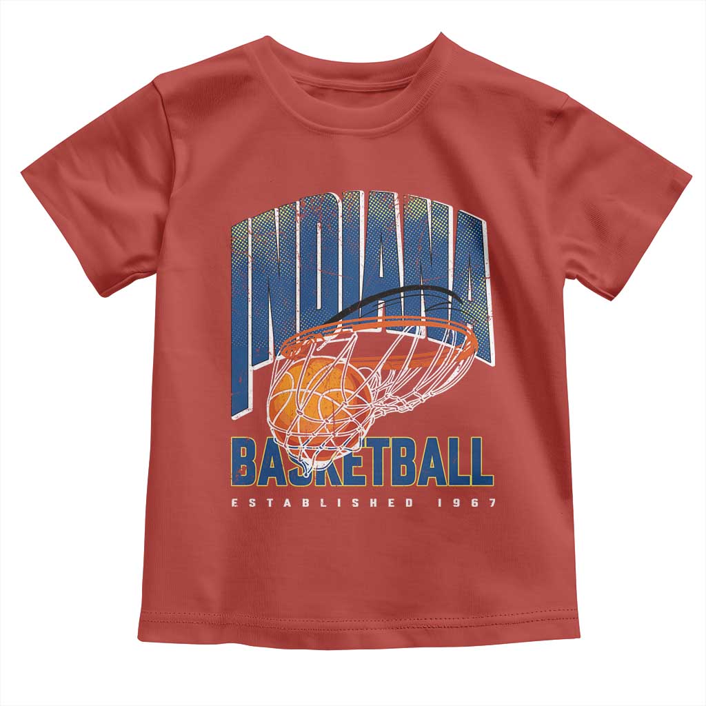 Indiana Basketball Throwback Toddler T Shirt Retro Hoop Graphic for IN Fans Since 1967